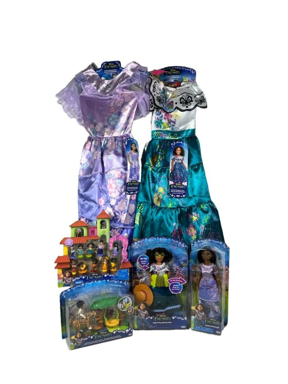 Disney Encanto Figures Dolls & Playsets Bundle With Costumes Lot Of 6 Sizes 4-6